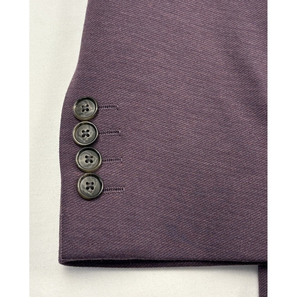 Stafford Poly/Wool Blend Unstructured Sport Coat 54R Purple Jersey Stretch EUC - Picture 2 of 13